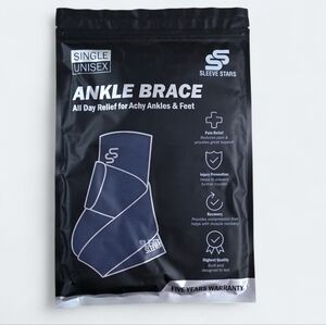 NEW Sleeve Stars Ankle Brace - Compression Sleeve with Adjustable Strap (Unisex)